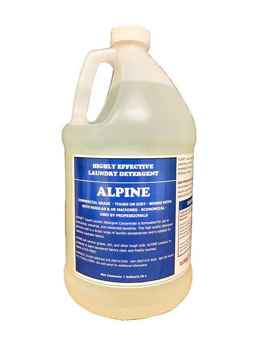Alpine Liquid Laundry Detergent (HE + Regular Washer Compatible), One Case (4-1 Gallons)
