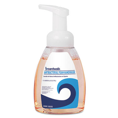 Antibacterial Foam Hand Soap, Fruity, 7.5oz Pump Bottle, 6/Carton