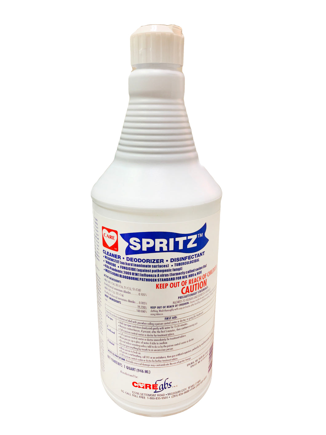 Spritz Ready-To-Use (RTU) TB Disinfectant, 12 quarts/case