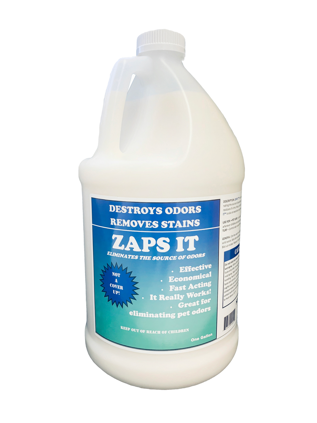 Zaps It Concentrate Natural Pet Odor Eliminator (1 Gallon) - FREE SHIPPING
