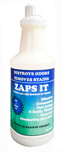 Zaps It Concentrate Natural Pet Odor Eliminator (12 Quart/case)